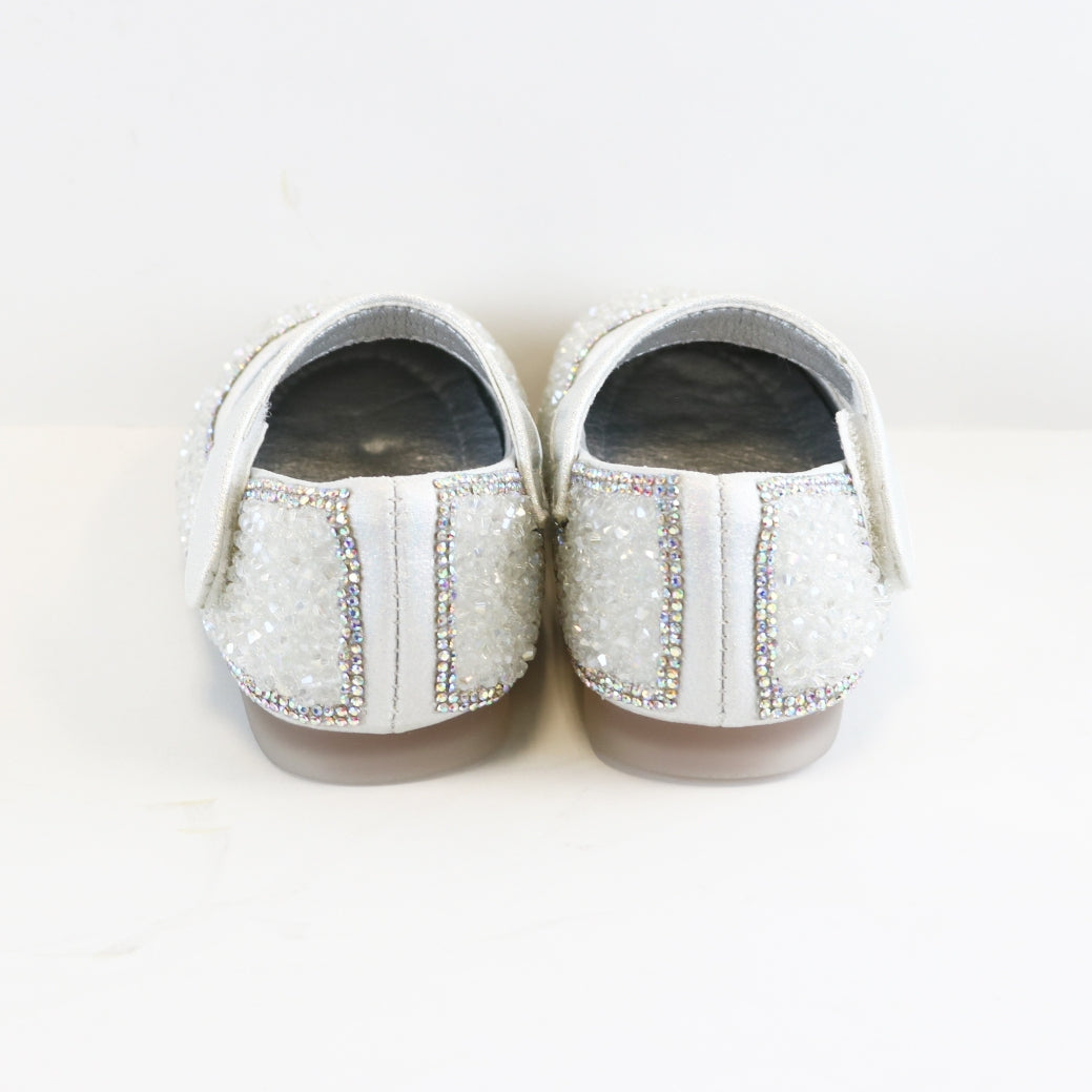 Clear Stone Flat Shoes