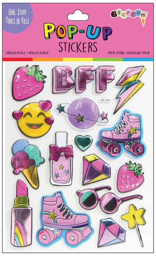 Girl Stuff Pop Up Stickers