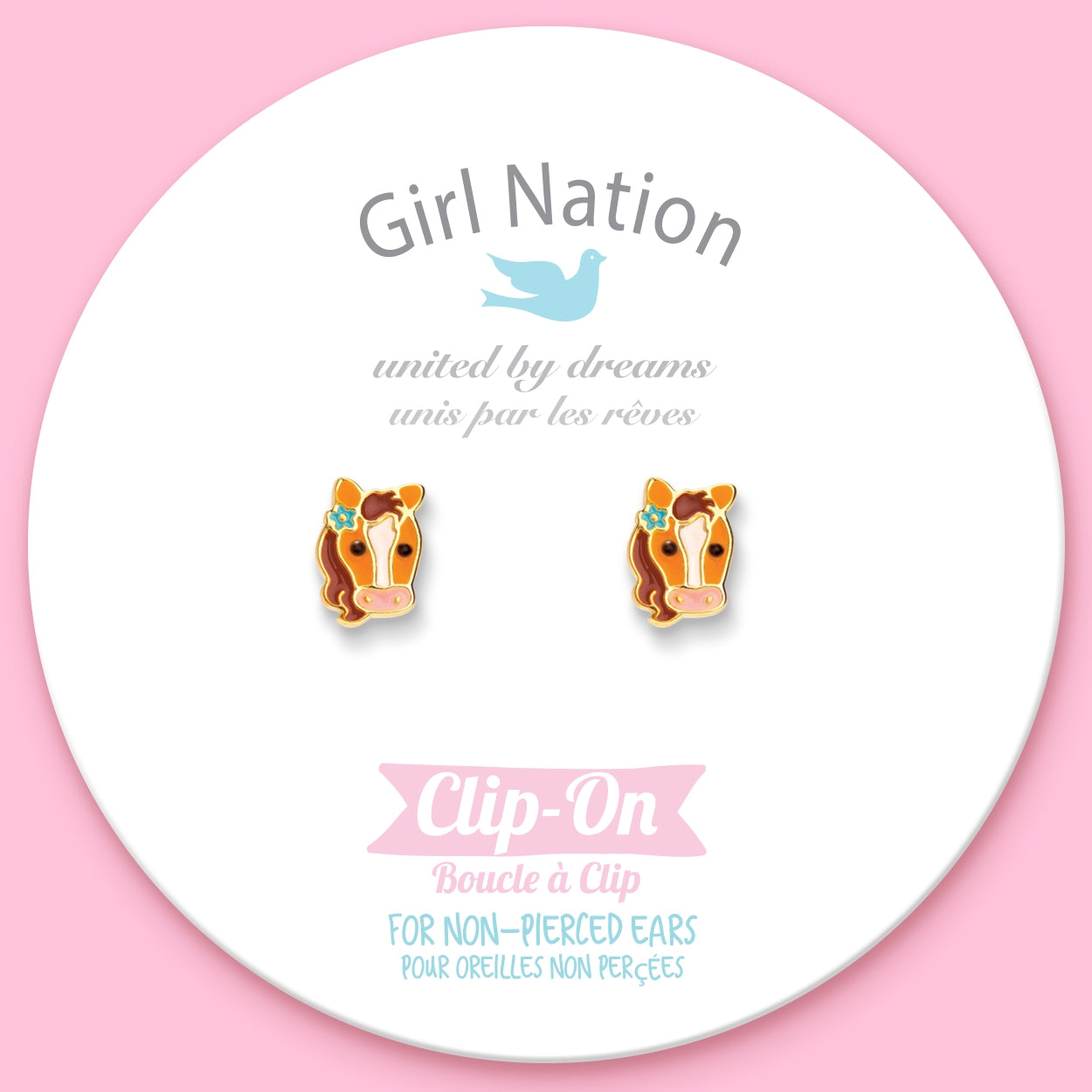 CLIP ON Cutie Earrings- Pretty Pony