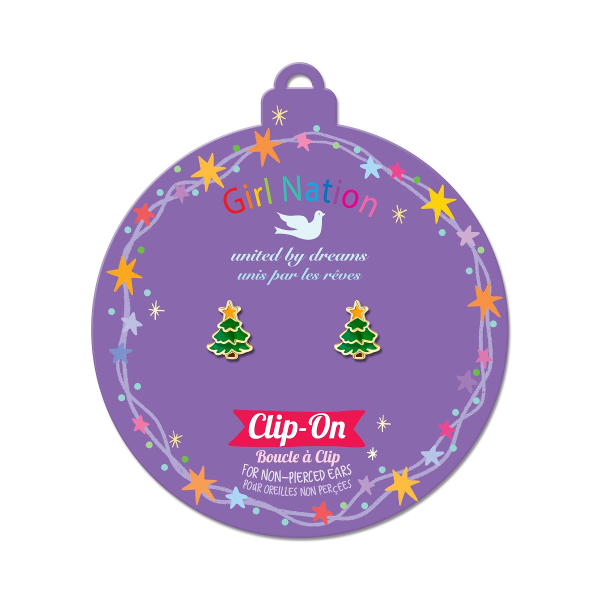 Clip On Earrings-O Christmas Tree