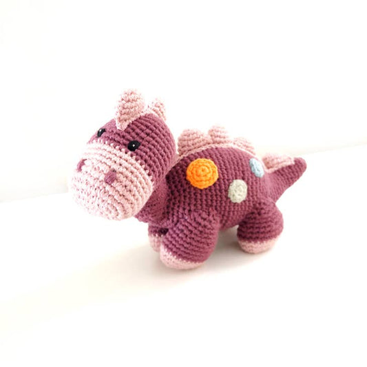 Organic Dino Rattle-Purple