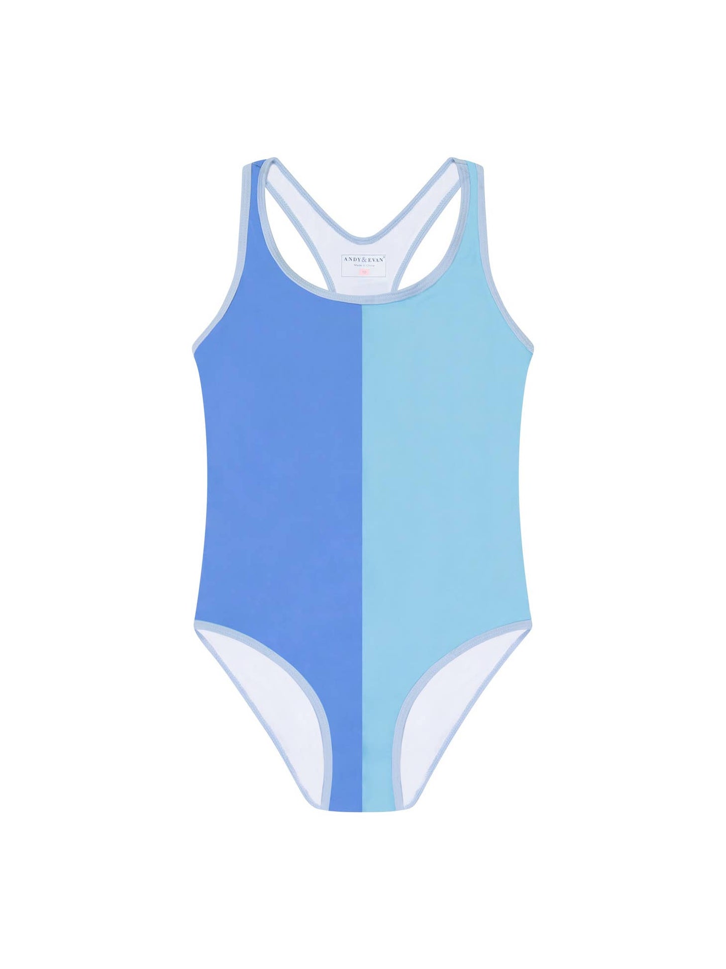 Blue Colorblock Swimsuit