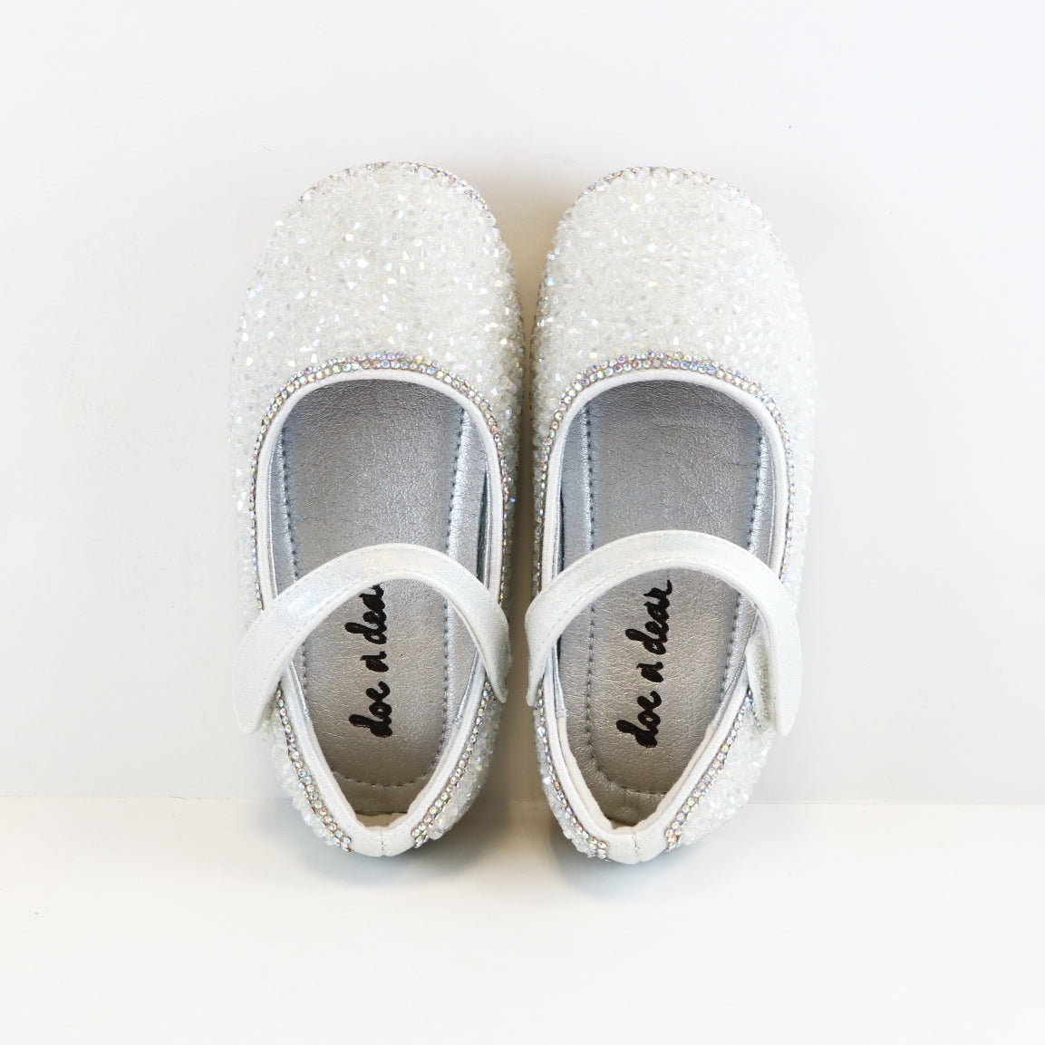 Clear Stone Flat Shoes