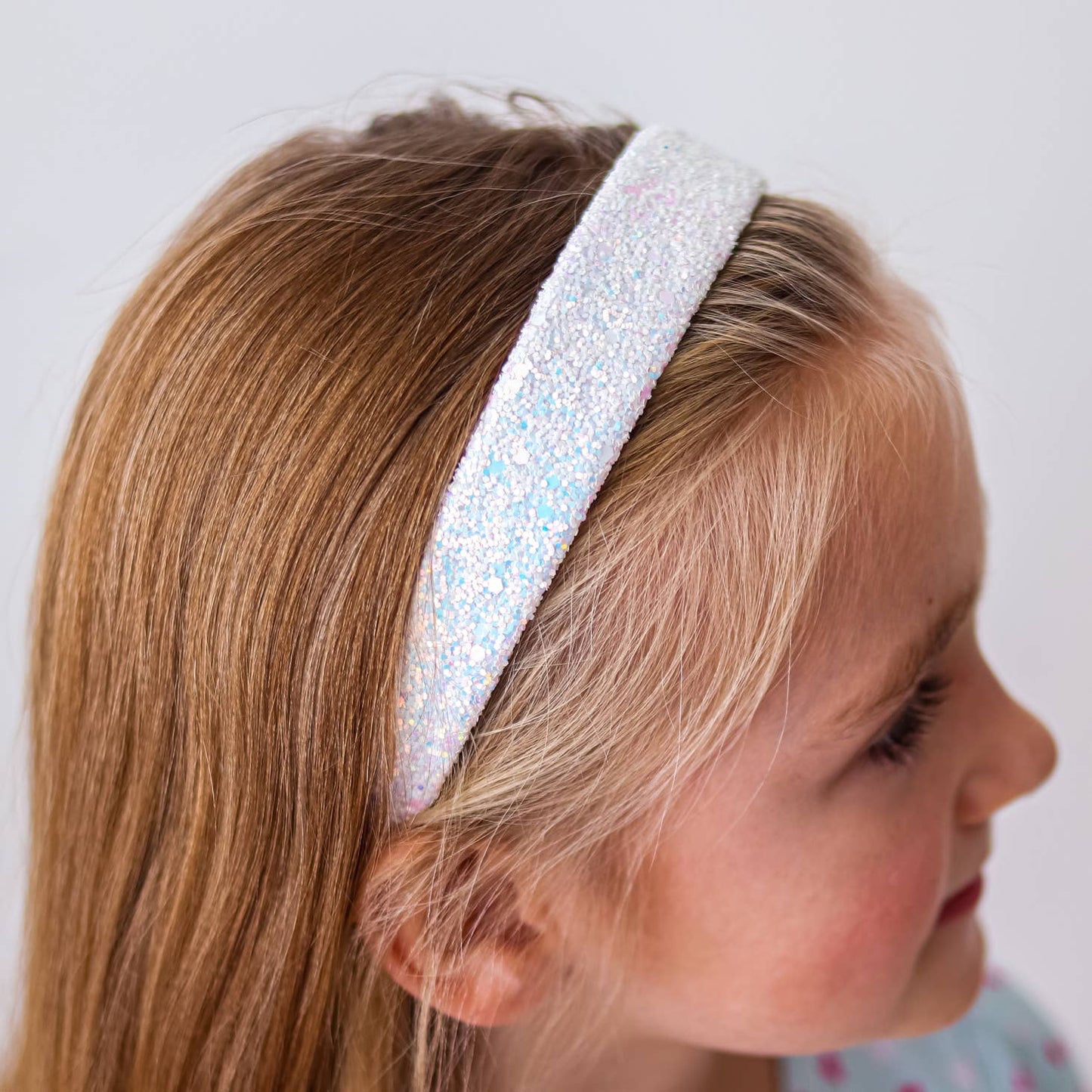 Chunky Glitter Headband-White