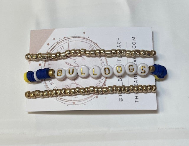 Spirit Bracelet Set - Bulldogs