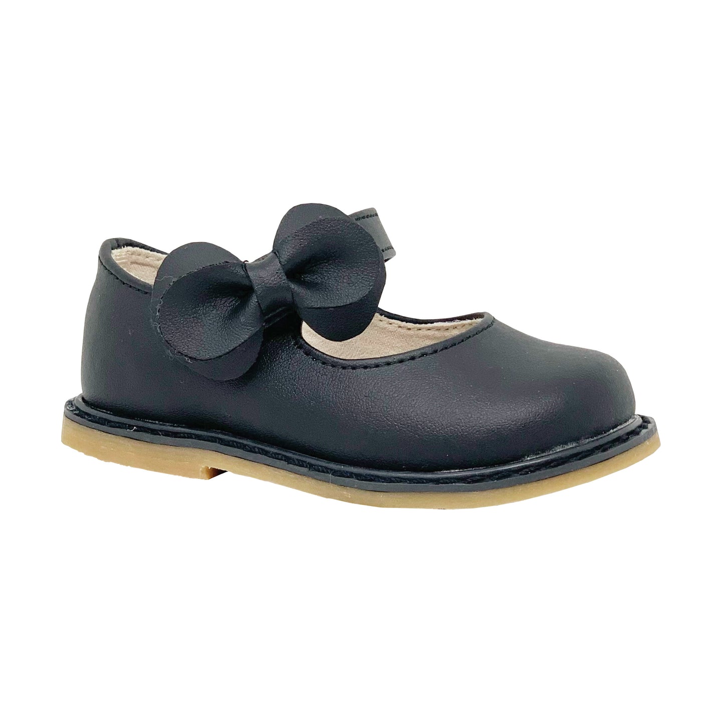 Black 1-Strap w/Bow-Kids