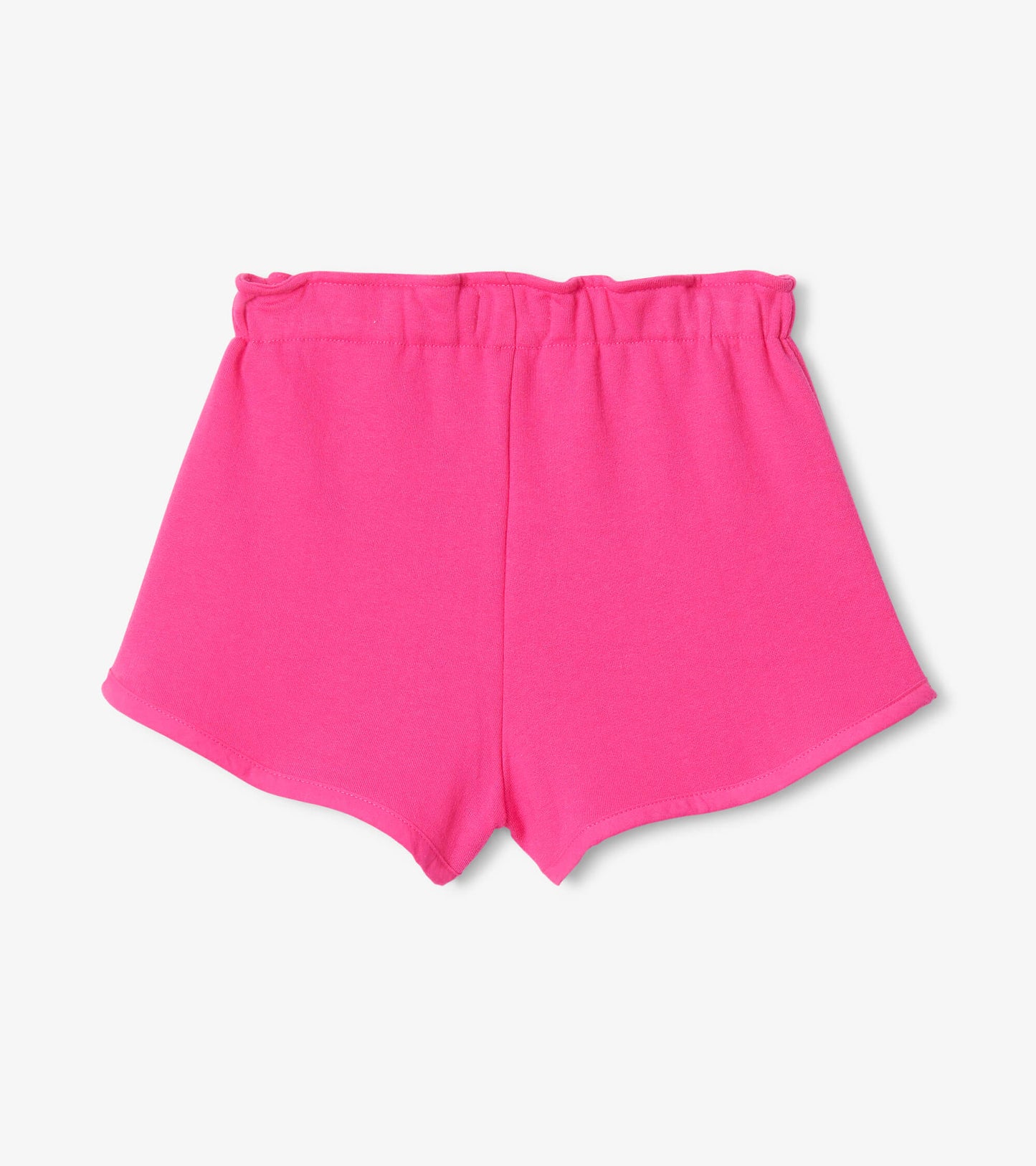 Fuchsia French Terry Paper Bag Shorts