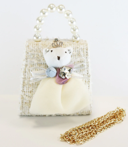 Princess Bear Tweed Purse