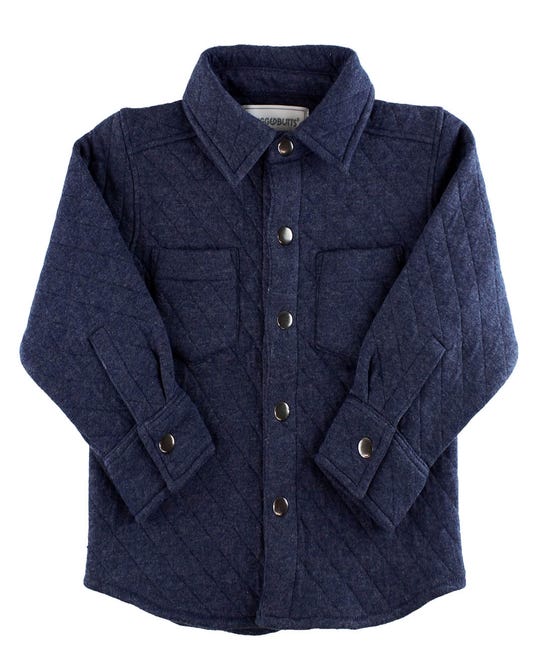 Navy Quilted Knit Shirt