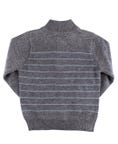 Charcoal/Blue Stripe 3/4 Zip