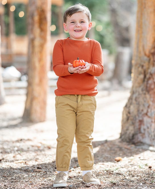 Burnt Sienna Waffle Knit Shirt