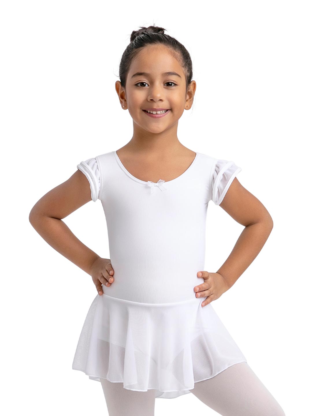 Child Puff Sleeve Dress-BLK