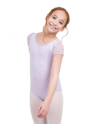 Child Puff Sleeve Leotard-Lavender