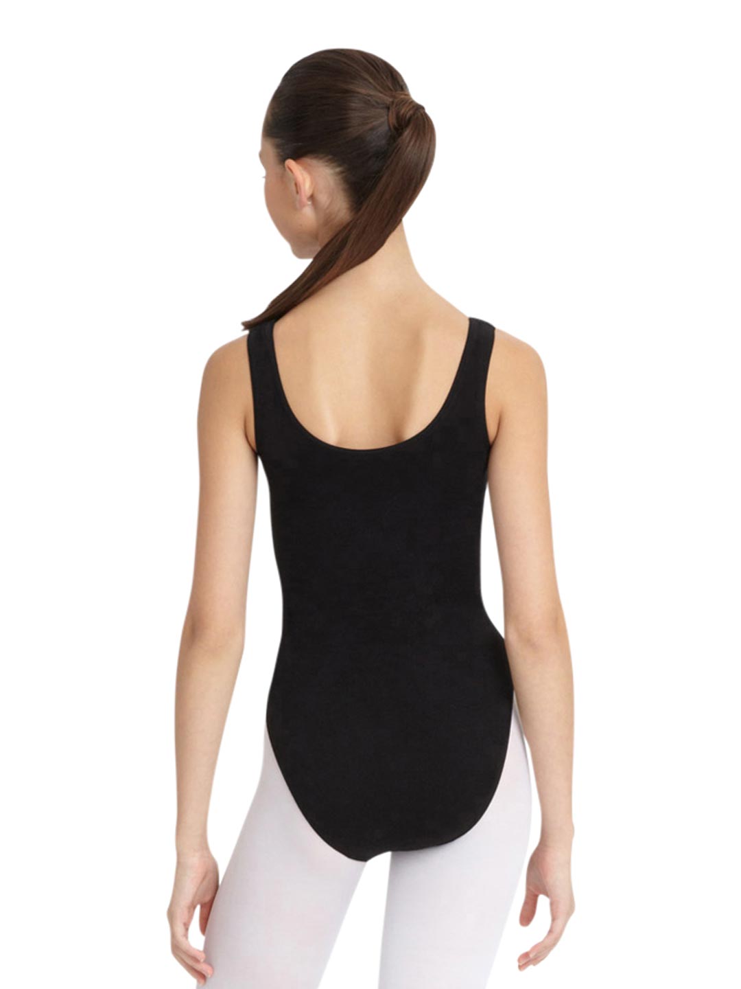 Women's Scoop Tank Leotard-Black