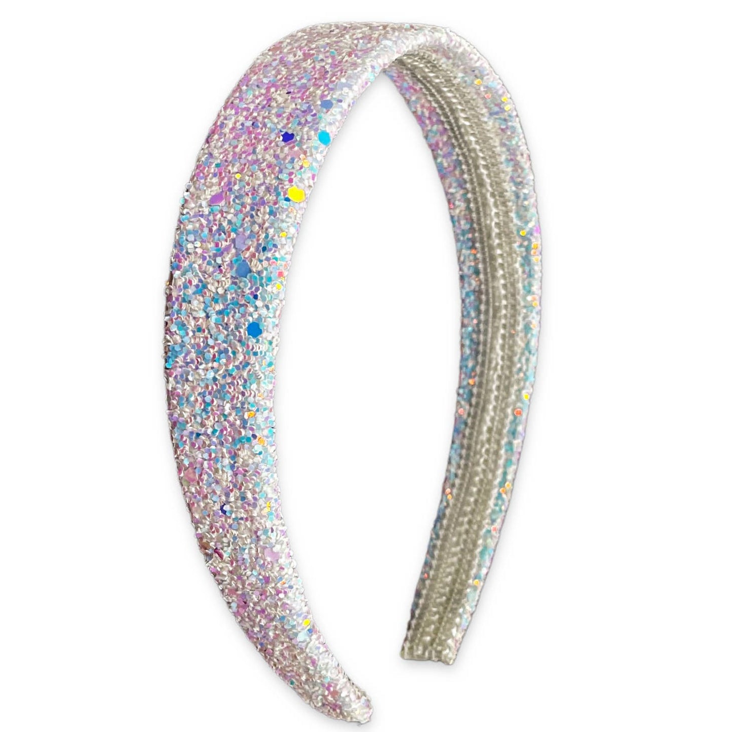 Chunky Glitter Headband-White