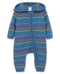 Denim Striped Hooded Coverall