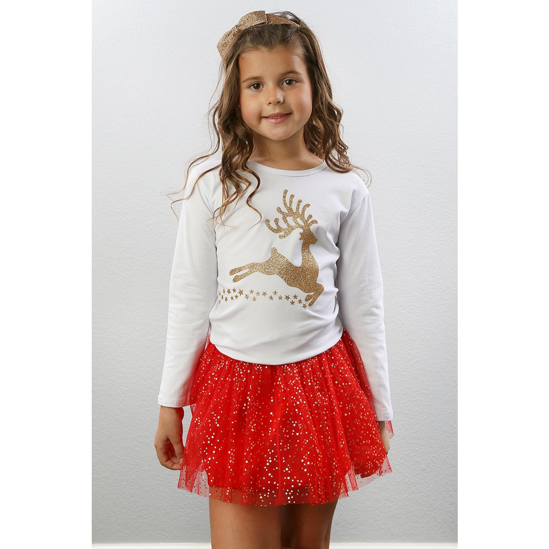 Gold Reindeer Long Sleeve