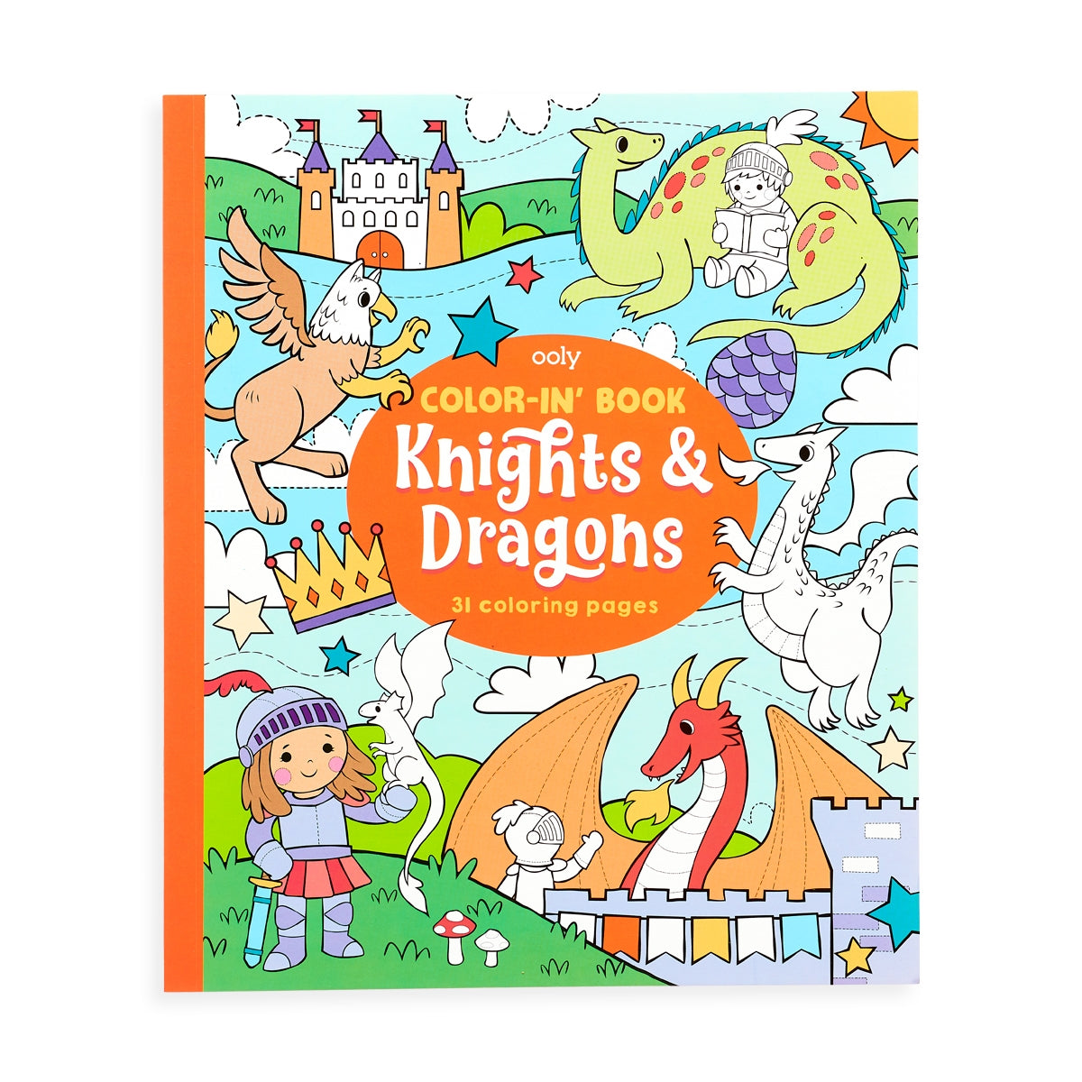 Color-in' Book : Knights & Dragons