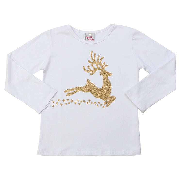 Gold Reindeer Long Sleeve