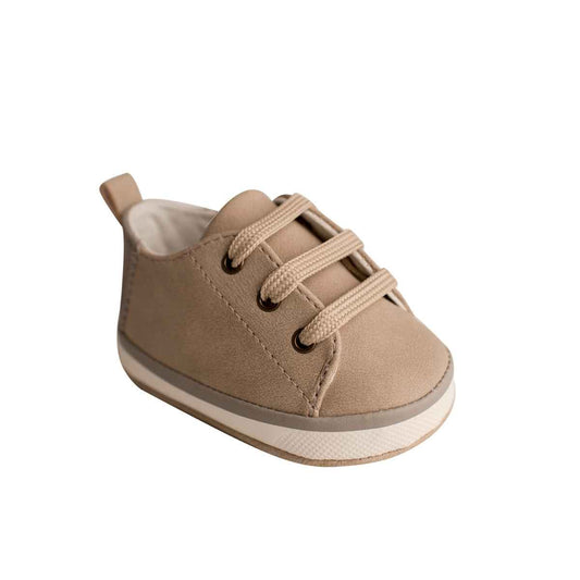 Khaki Nubuck Sneaker w/Grey-Infant