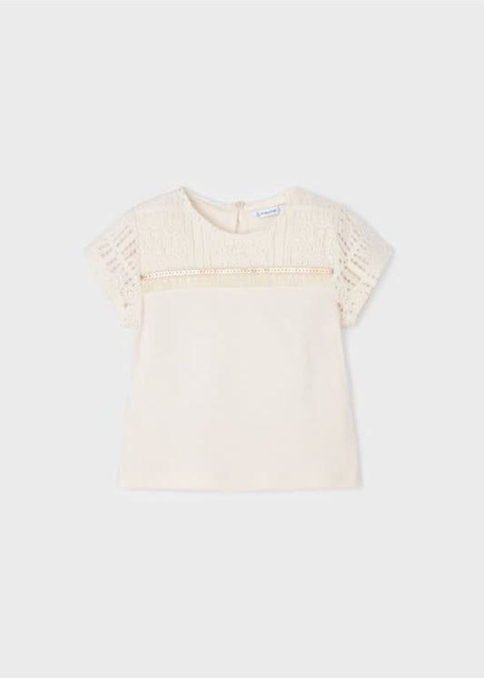 Lace T-Shirt-Chickpea