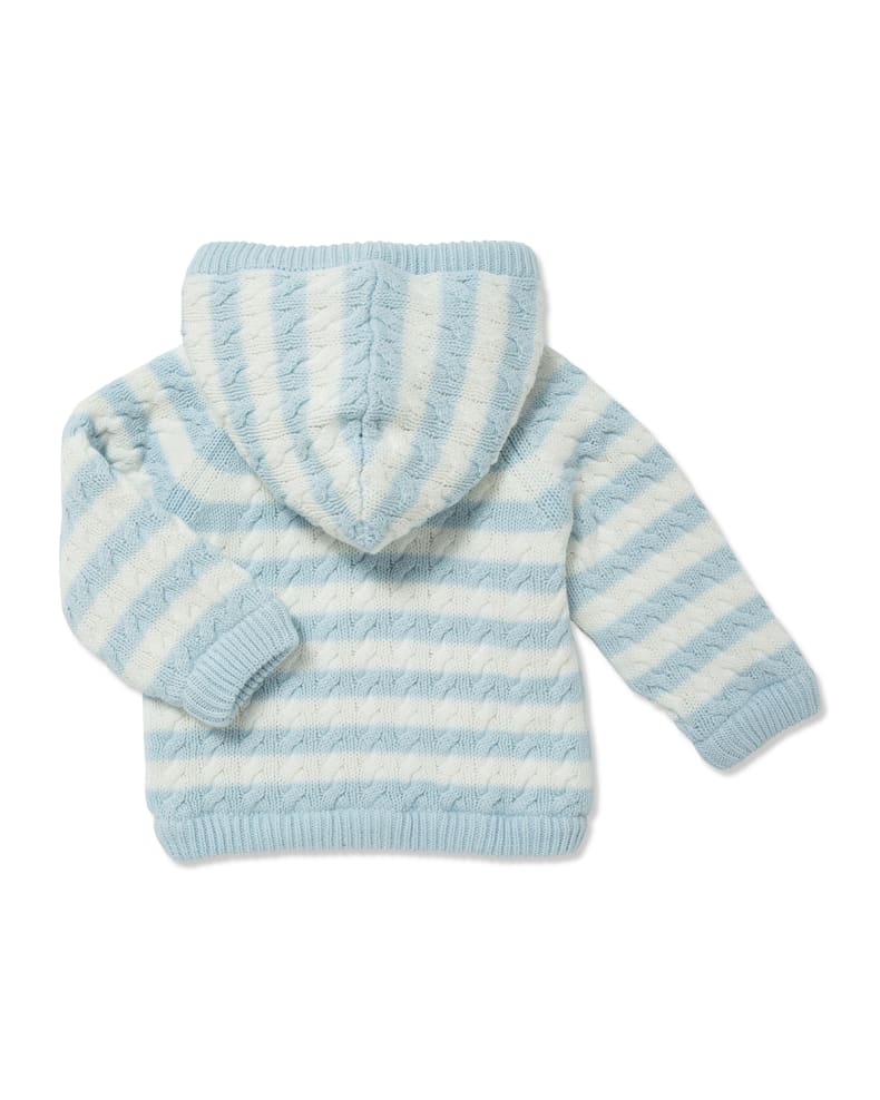 Sherpa Zip Hoodie-Blue
