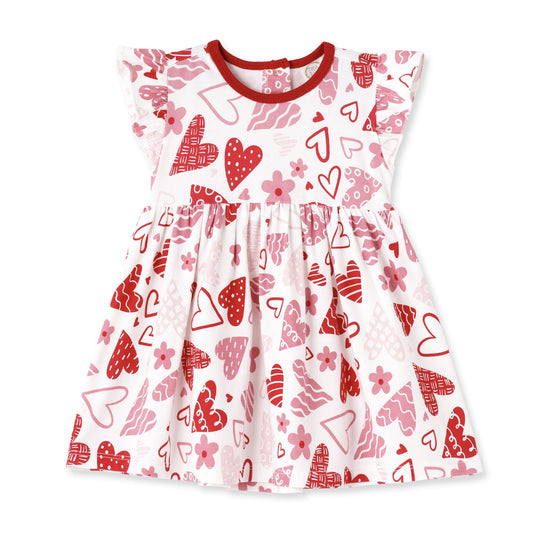 Confetti Hearts Flutter Dress