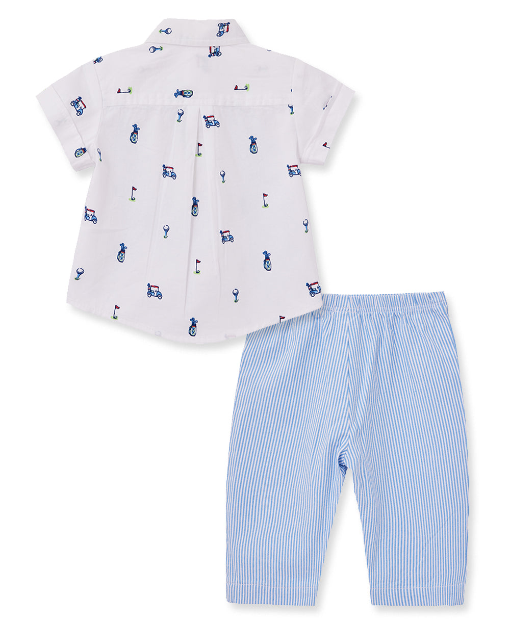 Blue Golf Pant Set